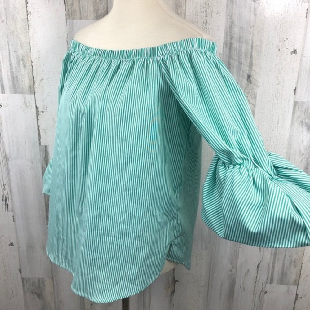 Gibson Latimer Off Shoulder‎ Bell Sleeve Top Size Small